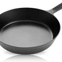 COOKLIFE 10 Inch Lightweight Pre-Seasoned Cast Iron Skillets with Handle Cover - Smooth Polished Surface, Easy to Clean Cast Iron Pan Use in the Oven, on the Stove or Grill, Over a Campfire