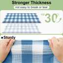 4 x misaya 4 Packs Buffalo Disposable Table Cloth, 54 x 108 Inch Waterproof Plastic Tablecloth, Rectangle Aquamarine and White Checkered Table Covers for Picnic, Birthday, Party
