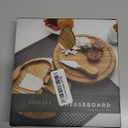 TOSCANA - a Picnic Time brand Acacia Brie Cheese Board and Knife Set - Charcuterie Board Set - Wood Cutting Board, (Acacia Wood) 7.5 Inches