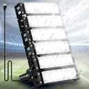 LED Stadium Light  2000W Equivalent High Mast Flood Light 48,000LM, IP66 Waterproof, 50,000Hrs Lifespan, 120 Wide Beam for Tunnels/Parking Lots/Fields  Super Bright & Energy-Saving (300W, 85V-305V)