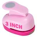 Circle Punch 3 Inch Craft Hole Paper Punch Pink - Extra Large 75mm Circle Hole Round Punchers for Cardstock, Gift Wrapping, Greeting Cards and Scrapbook