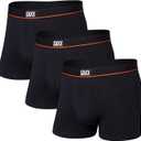 SAXX Underwear Co. Men's Non-Stop Stretch Cotton Trunk Fly 3-Pack, Size S