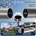 25FT Heavy Duty Flag Pole for Outside, 13 Gauge Aluminum In-Ground Kit | 90MPH Wind Tested, With 3x5 Embroidered American Flag, House Yard & Commercial Installation, Durable, All-Weather, Gray