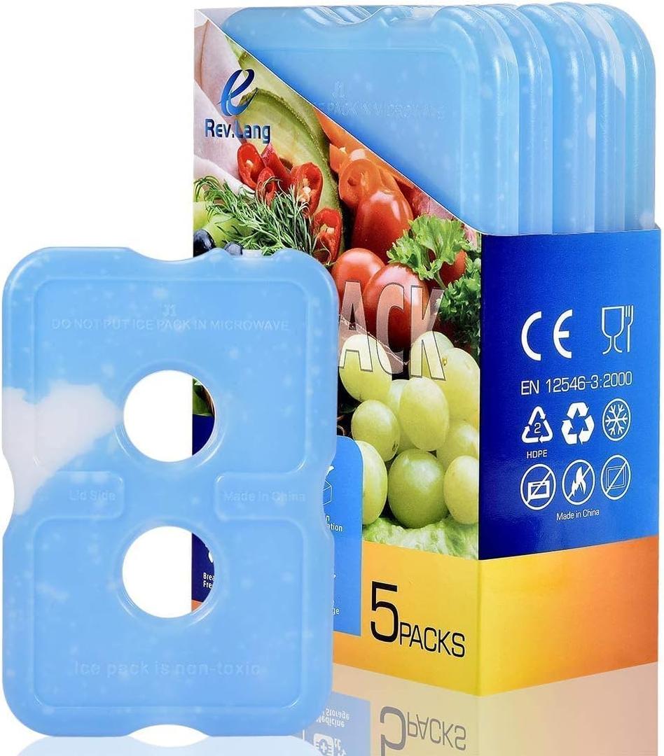Cold Ice Pack Brick Reusable Long Lasting Cool Slim Thin Freezer Pack Cooler for Lunch Boxes Bag