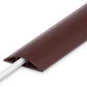 10FT Floor Cord Cover, Brown Cord Hider Floor, Durable Cord Covers for Wires on Floor, Cable Floor Cover Power Cord Cover, Floor Cord Protector Hide Cords on Floor Cord Cavity: 0.47" W x 0.24" H