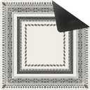 Vintage Black and White Mahjong Mat for Table 31.5 X 31.5 in, Gifts for Mahjong Players, Traditional Oriental Chinoiserie Chinese Anti-Slip Table Cover Tablecloth for Poker Board Card Tile Game