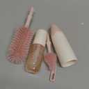 Momcozy Bottle Brush Kit, Innovative Push-Press Design for Better Cleaning - Baby Bottle Cleaner Brush for Baby Bottle, Breast Pumps, Nipples, and More - Can Generate Foam for Better Cleaning, Pink (Press Bubble Style)
