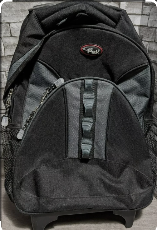 Calpak California Pak Black Gray Backpack Travel Bag Rolling Carry On Luggage