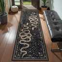 LIVEBOX Washable Runner Rug, 2x6 Runner Rugs for Hallway, Non-Slip Kitchen Runners, Soft Low Pile Non-Shedding Carpet for Kitchen, Hallways, Entryway, Bedroom, Bathroom(Black)