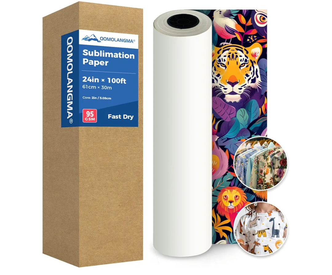 Dye Sublimation Paper Roll 24 in x 100 ft Fast Dry Dye Sublimation Paper for SureColor F170 F570 Dye-Sublimation Printer 95gsm, 2" Core Dye Sublimation Paper Roll 24 in x 100 ft Fast Dry Dye Sublimation Paper for SureColor F170 F570 Dye-Sublimation Printer 95gsm, 2" Core