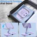 6 in 1 Wireless Charger for Apple Multiple Devices, Charging Station with Clock &7 Color Ambient Light, Foldable Rotate Stand for iPad, for iPhone17/16/15, Support for Apple Watch11/10 for AirPods4