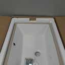 Undermount Bathroom Sink Rectangle, Hugsleek Interior Bowl Size 19 x 12 inch White Porcelain Ceramic Vessel Sink Under Counter Exterior Size 20.5x13in Rectangular Bath Sink Basin Lavatory Fireclay