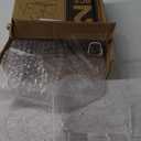 Acrylic Brochure Holder 6 x 8 Inches, 2-Pack Clear Plastic Display Stand for Half-Fold Flyers, Pamphlets, Menus, Trifold Literature, Wall Mount or Countertop Use