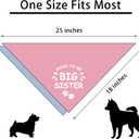 2 Pack Soon to Be Big Sister Brother Gender Reveal Baby Announcement Dog Bandana for Dogs Pet Accessories Dog Pet Lovers Pregnancy Ideas,  Neck Size 20 Inches