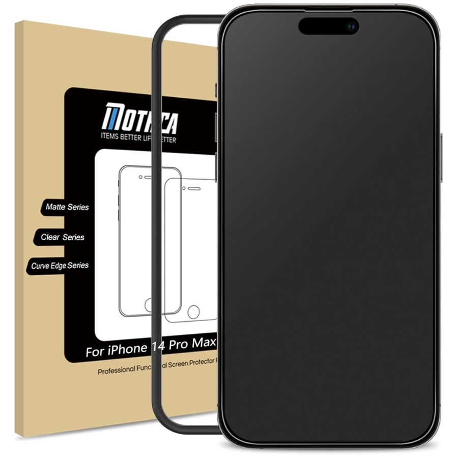 Mothca Matte Glass Screen Protector for iPhone 14 Pro Max AntiGlare & AntiFingerprint Tempered Clear Film Case Friendly Easy to Install Bubble Free 6.7inch Smooth as Silk