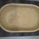 Natural Travertine Fruit Bowl, Multi-Functional Oval Stone Tray with Two Elevated Legs, Decorative Organizer for Fruit, Jewelry, Keys in Kitchen, Living Room, Entryway