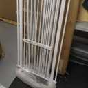 No Pawblems 55.1" Extra Tall Pet Gate for Cat/Dog, 29.9-44.4" Wide Auto Close Tall Cat Gate, NO Drilling Pressure Mounted for Doorways/Hallways, 1.37" Narrower Bar Spacing, White