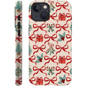 DAIZAG Case Compatible with for iPhone 13,Christmas Tree Ribbon Bow Phone Case for iPhone 13 for Girl Women Boy Men