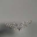 PEARLY JUN Rhinestone Applique Crystal Applique for Hand Sewing Craft Projects DIY Wedding Clothes Shoes Hats Bags (YL012-silver)