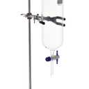 EISCO 1000mL Dropping Funnel with Laboratory Support Stand - Includes Glass Dropping Funnel, 6 lb Metal Retort Base & Rod, Clamp with Bosshead