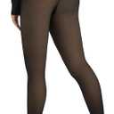 Fleece Lined Tights Sheer Women - Fake Translucent Warm Pantyhose Leggings Sheer Thick Tights for Winter XS