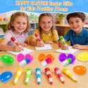Easter Basket Stuffers Novelty Pen Transform Filled Easter Eggs with Toys Inside, 12 Pack Easter Party Favors Kids Toddlers Surprise Egg Fillers 12 Eggs 12 Pen Total 24 Classroom Exchange Gift Hunt