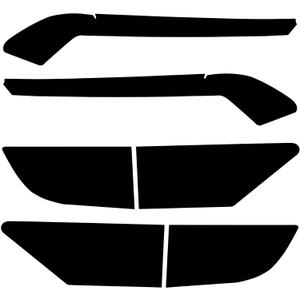 NDRUSH Smoked Light Stickers Kit Overlays Headlight Eyelid Vinyl Tint Film Blackout Tail Light Wrap Cover Compatible with Dodge Durango 2014-2021