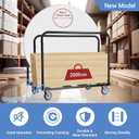 Updated Folding Table Cart, 5" Swivel Wheels Heavy Duty Table Dolly, Drywall Dolly Cart w/ 2000 LBS & 10 Table Capacity for Party Events, Factory, Hotel, Warehouse