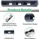 PIMCAR Truck Phone Holder for 2023 2024 2025 2026 Ford F250 F350 F450 F550 Pocket Insert Organizer with USB Hole, Premium Silicone Anti-Tipping Phone Stand, Super Duty OEM Accessories