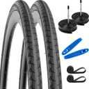 YUNSCM 2-PCS 700C Bike Tires 700x28C/28-622 28x1 5/8x1 1/8 Compatible with Road Bike Tires 700x25C 700x26C 700x27C 700 x 28C 700x30C Bicycle Tires (Y-786)