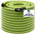 Rugged Rhino Heavy Duty Flexible Light Weight Garden Hose, 25ft x 5/8in, 4 Layer Leakproof Outdoor Gardening Tools, Watering Supplies, Powerful Water Pressure for Lawn, Flowers, Green Black