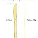 Dealusy 100 Count Heavy Duty Gold Plastic Knives Disposable, BPA-Free, Heat Resistant, Solid and Durable Premium Plastic Disposable Knives for Party Supply