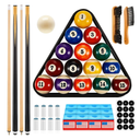 Outus 71pcs Pools Table Accessories Billiards Balls with Triangle Stand Pool Cue Chalks Cue Spot Sticker Brush