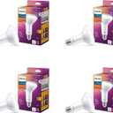 PHILIPS LED 65W BR30 4-Pack Ultra Definition (2200K) 650 Lumen (7.5W = 65W) Dimmable Frosted Flicker-Free Light Bulbs (Soft White (2700k))