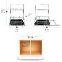 LOVKIT Under Sink Organizer（11.18" W X15 D） Pull Out Cabinet Organizer For Cleaning Supplies, Under Sink Slide Out Cleaning Caddy, Under Kitchen Bathroom Sink Organizer