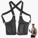 Double Shoulder Armpit Bag for Men, Anti-Theft Hidden Adjustable Strap Holster, Water Resistant Crossbody Pack