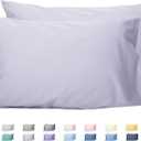 Sunflower King Pillowcases Set of 2, 100% Cotton King Size Pillow Cases 2, 2040 inches Light Purple, Soft and Breathable