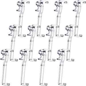 2.5 Inch Valance Clips Window Blind Clips Hidden Channel Clear Plastic Valance Retainer for Horizontal (12 Pieces)