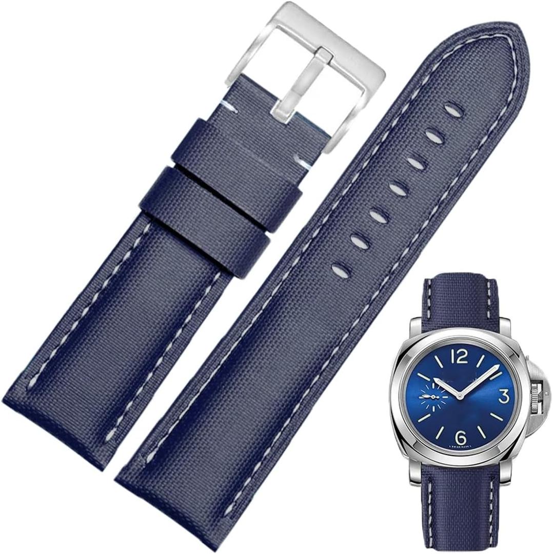 Nylon Leather Watch Band Quick Release Waterproof Resistant Oxford Fabric Durable Hybrid Premium Nylon Fiber Genuine Leather Universal Replacement Strap 18mm 19mm 20mm 21mm 22mm for Men Women