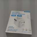 Universal Travel Adapter, International Travel Plug Adapter with 2 USB-C(PD 20W)  1 USB-A Ports, All in One Portable Adaptor, for USA, UK, EU, AU  224+ Countries (White) US