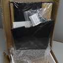 VEVOR Bread Box for Kitchen Counter, Large Capacity Bamboo Bread Storage Container, Farmhouse Wooden Breadbox Organizer for Homemade Bread, Storage Holder Bin with Acrylic Wavy Door Panel, Black (Rectangular Single-Layer)