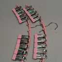 Legging Organizer for Closet, Metal Yoga Pants Hangers 2 Pack w/10 Clips Holds 20 Leggings, Space Saving Hanging Closet Organizer w/Rubber Coated Closet Organizers and Storage, Black