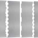 4 Pieces Stainless Steel Cake Scraper 10 Inch and Sided Patterned Edge Stripe Edge Smoother Scraper Cake Decorating Comb Cake Pastry Cutter for Mousse Butter Cream Cake Decoration