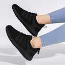 Slip On Sneakers Women Non Slip Work Shoes Water Resistant Comfortable Black Slip Resistant Breathable Lightweight Walking Shoe Zapatos Antideslizantes para Mujer, Black, 5
