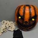 Spooktacular Creations Scary Scarecrow Costume for Kids, Halloween Costume for Boys w/Pumpkin Head, Pumpkin Outfit for Boys, S