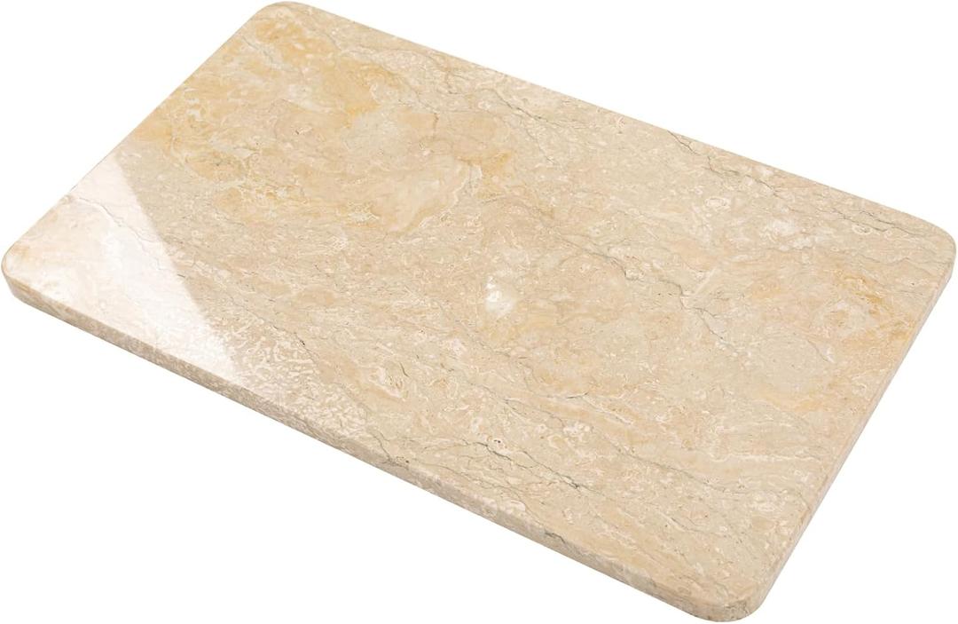 Marble Cutting Board, 12x20 Inch Marble Pastry Board With Non-Slip Feet For Cheese, Charcuterie, Dough, Chocolate, Dessert, Pack Of 1 Piece (Cream Beige)