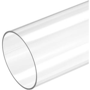 MECCANIXITY Plastic Pipe Rigid Polycarbonate Round Tube Clear 2.8"(71mm) ID 3"(75mm) OD 17" (425mm) High Impact for Lighting, Models, Water Plumbing
