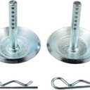 Snow Plow Skid Shoes 2205071 2208864 for Polaris ATV & UTV Snow Plows, ATV UTV Snow Plows Skid Shoes for Polaris RZR Sportsman ACE Series Super Duty Hardened Steel Non-Slip Base & Quick-Release Pin