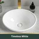 NUESTRA VIDA Small Bathroom Sink Above Counter, 16″x13″ Oval Vessel Sink, Porcelain Ceramic Bowl Sinks for Bathrooms, Modern Art Basin Lavatory vanity sink