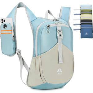 15L Small Hiking Backpack for Women Men Lightweight Packable Backpack Foldable Casual Daypack for Camping Travel Outdoor, Blue